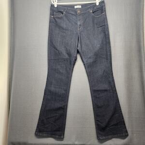 Ann Taylor Loft Jeans Womens 32|14 Curvy Bootcut Dark Wash Stretch Denim Blue